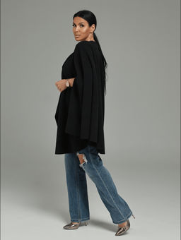 Миледи кардиган-пончо (черный)