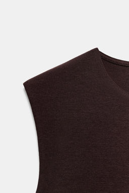 CAMISETA MANGA SISA / Marr?n - Zara фото 8