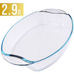 31052 Жаровня стекло высокая 2,9л 34,5х24,5х6,5см LR (х6)