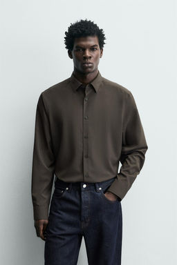 CAMISA SLIM FIT / Marr?n / Topo - Zara фото 2