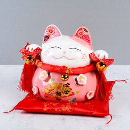 Копилка Кот манэки-нэко на коврике 17 см / 6731 /уп 18/ - ГалеонТрейд фото 6