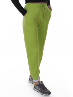 2619 LT. GREEN Брюки спортивные утепленные женские (85% хлопок, 10% полиэстер, 5% спандекс)