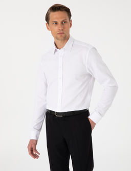 Beyaz Slim Fit Uzun Kollu G_mlek - Pierre cardin фото 3
