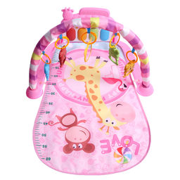 Музыкальный развивающий коврик Весёлые зверята, цвет розовый - Simaland фото 2