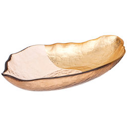 Блюдо Bronco Bohemia Amber овальное 34×19 см фото 2