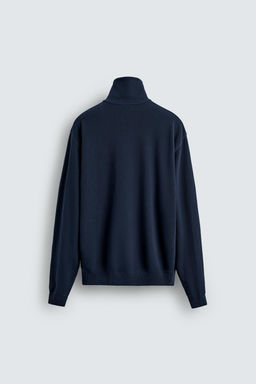 SUDADERA PIQU? CUELLO CREMALLERA / Marino - Zara фото 7