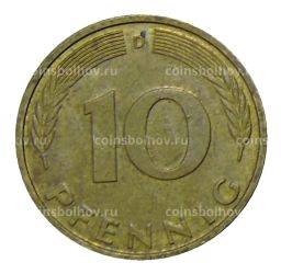 Монета 10 пфеннигов 1988 года D Германия