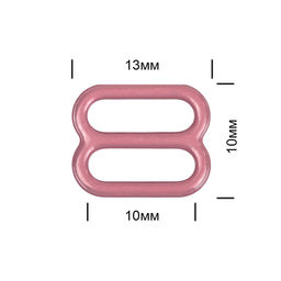 Пряжка регулятор для бюстгальтера 10мм металл TBY-57760 цв.S256 розовый рубин, уп.20шт