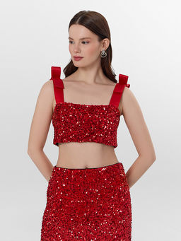 Топ женский Mark Formelle x Ольга Бузова с пайетками фото 6