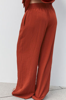 RUSTIC WIDE-LEG TROUSERS - Zara фото 13