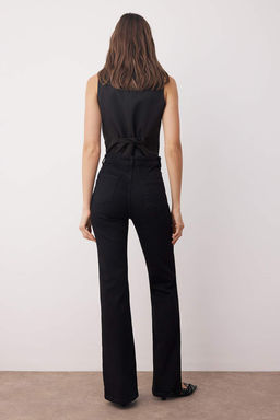 Siyah Normal Bel Comfort Flare Jeans TWOAW26JE00049