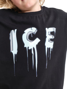 Футболка с принтом ICE 22-9014 черный - Mini maxi фото 11