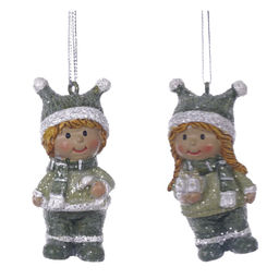 Фигурка декоративная подвесная "Дети", L3 W2,5 H6,5 см, 2в.