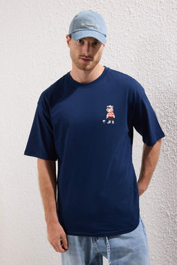 TRENDYOL MAN Siyah Unisex Regular/Normal Kesim Ay?c?k Bask?l? %100 Pamuklu T-Shirt TMNSS25TS00161 - Trendyolmilla фото 19