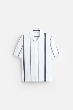 ELASTIC SHIRT WITH STRIPED PRINT - Zara фото 6