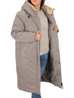 M-9079 GRAY/BEIGE Пальто зимнее женское CORUSKY (верблюжья шерсть) - Fashion фото 6