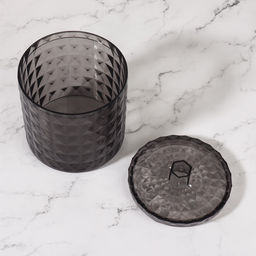 Органайзер для хранения, 1 секция, с крышкой, d=10×12.5 см, чёрный