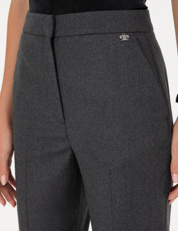 Antrasit Flare Fit Kuma_ Pantolon