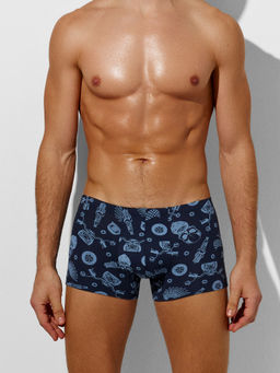 Цена за 2 штуки! ТРУСЫ МУЖСКИЕ мотодетали на глубоком синем 411216