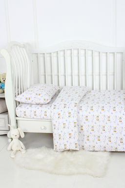 КПБ с простыней на резинке поплин арт. КПБП-ПР/гуси