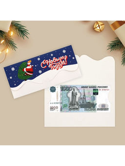 Набор конвертов для денег, 10 штук, «Новый год - семейный праздник», 17.5 х 8 см