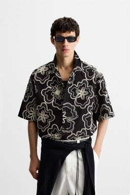 TEXTURED EMBROIDERY SHIRT