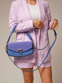 Замшевая сумка Azaro 31049 сиреневый закат