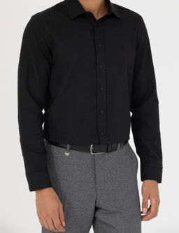Siyah Slim Fit Uzun Kollu G_mlek