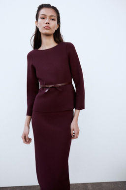 KNIT TOP WITH BELT - Zara фото 2