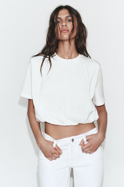 JEANS TRF BOOTCUT TIRO BAJO / Blanco - Zara фото 3