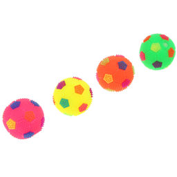 Пэт тойс (Pet toys) Игрушка для собаки Мяч-футбольный д6см h6см, ПВХ, с пищалкой, светящаяся, на картоне, цветная, цвета в ассортименте: зеленый, желтый, коралловый, фуксия (Китай)  фото 5