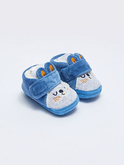 Nak?? Detayl? Y?r?me ?ncesi Erkek Bebek Ev Ayakkab?s?