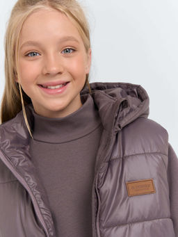 Жилет со съемным капюшоном Темный шоколад 7+ - Bungly фото 15