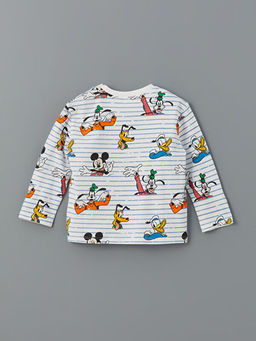 Mickey Mouse Bask?l? Erkek Bebek Pijama Tak?m?