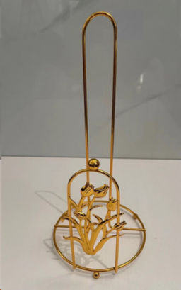 Держатель для бумажных полотенец металл Тюльпан Серебро/ BTT-804 /уп 120/