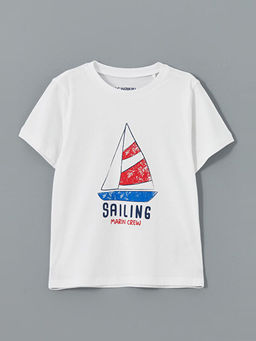 Bask?l? Erkek ?ocuk ?ortlu Pijama Tak?m?