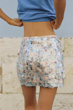 SEQUIN MINI SKIRT - Zara фото 6