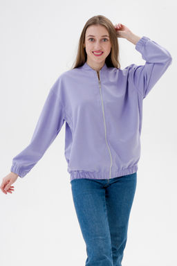 Бомбер из коттон фита сирень - Амадэль фото 7