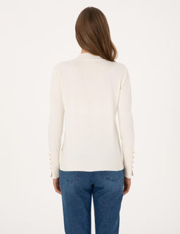 Ekru Slim Fit Basic Kazak - Pierre cardin фото 5