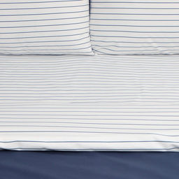 Постельное бельё Этель 1.5сп Stripes: blue, 143х215см, 150х214см, 50х70см-2 шт, перкаль,114 г/м2  фото 16