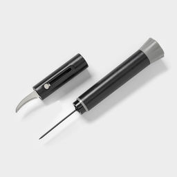 Штопор для вина вакуумный Умница, 19 см, цвет чёрный