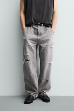 JEANS BOLSILLO CARPINTERO RELAXED FIT / Carb?n - Zara фото 2
