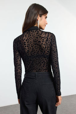 TRENDYOLMILLA Siyah Tul Orme Body TPRAW25BD00016 фото 5