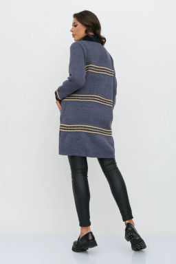ЗЛАТА Кардиган В 1617/джинсовый микс