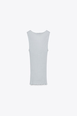LACE RIBBED T-SHIRT - Zara фото 19