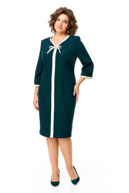 Платье VI.ORO VR-1146 изумруд / бежевый