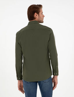 Haki Regular Fit Uzun Kollu G_mlek - Pierre cardin фото 5