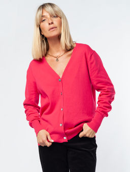 VILATTE / Жакет тонкой вязки на пуговицах из перламутра