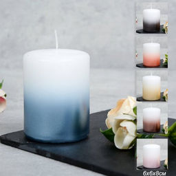 Свеча 6х8 см / EY608-PQ /уп 48/ (Синий)