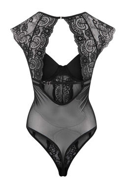 Siyah Tul/Dantel Sabit Kap Fitted Duz Body THMSS26BD00008 - Trendyolmilla фото 2